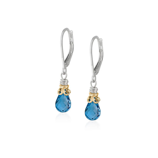 Anatoli Collection London Blue Topaz Briolette Earrings