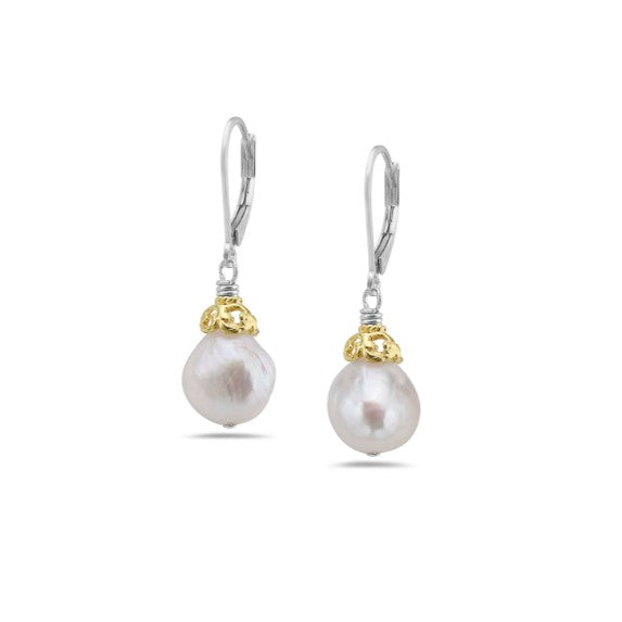 Anatoli Collection Sterling & Vermeil Baroque Pearl Earrings