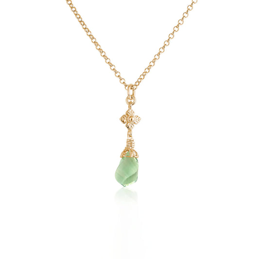 Anatoli Collection Green Amethyst Briolette Pendant