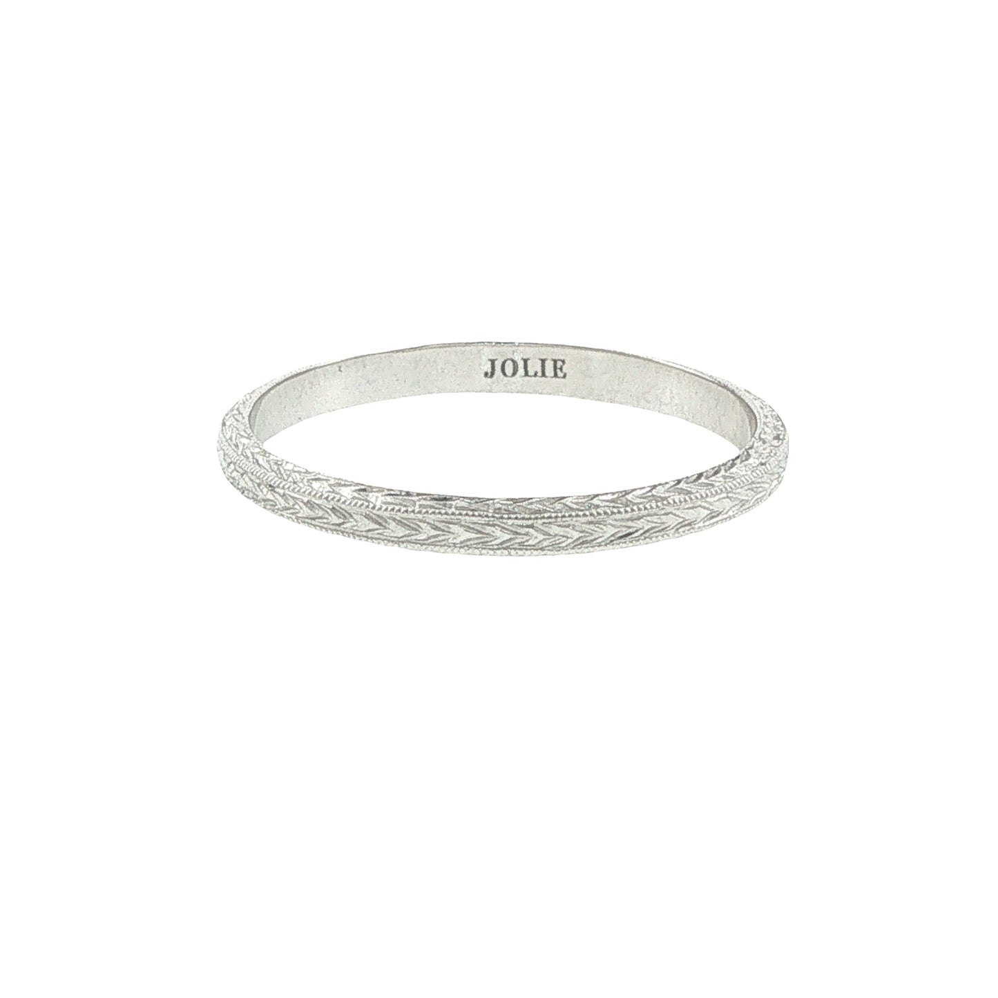 14k Gold Engraved Arrows Band