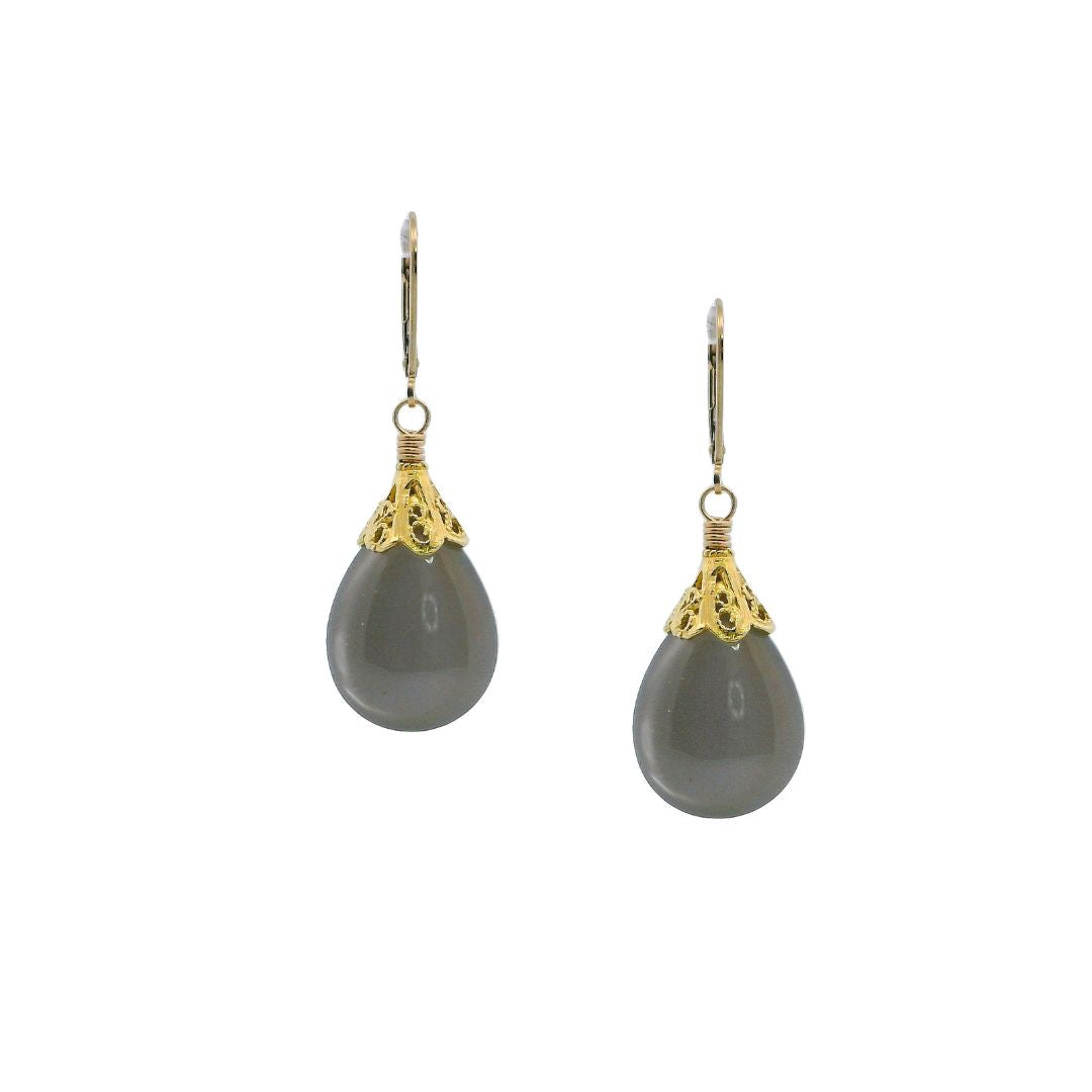 Anatoli Collection Vermeil Moonstone Earrings