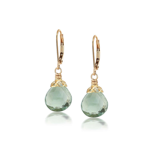 Anatoli Collection Vermeil Green Amethyst Briolette Earrings