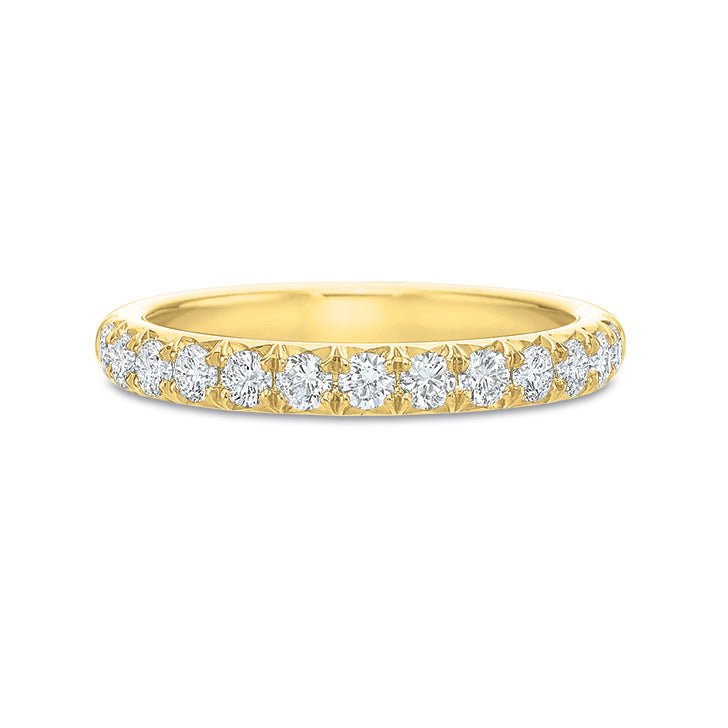 14K Yellow Gold French Cut Diamond Band