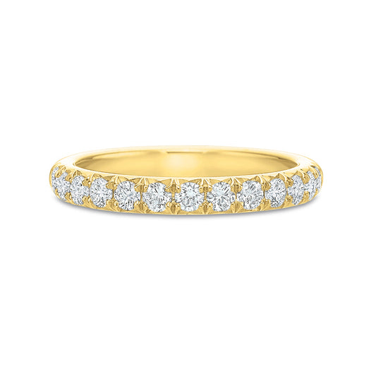 14K Yellow Gold French Cut Diamond Band