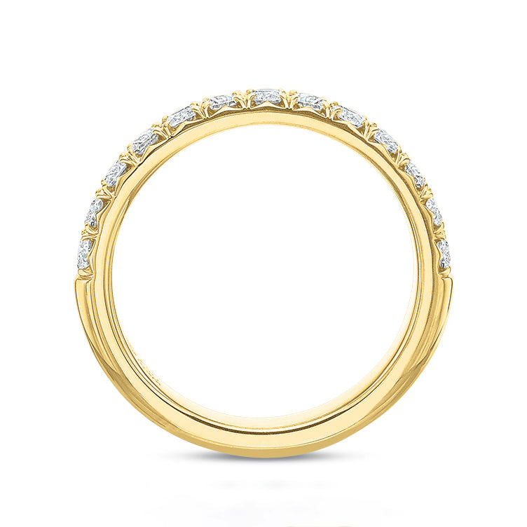 14K Yellow Gold French Cut Diamond Band