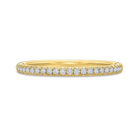 18K Yellow Gold French Cut Diamond Band