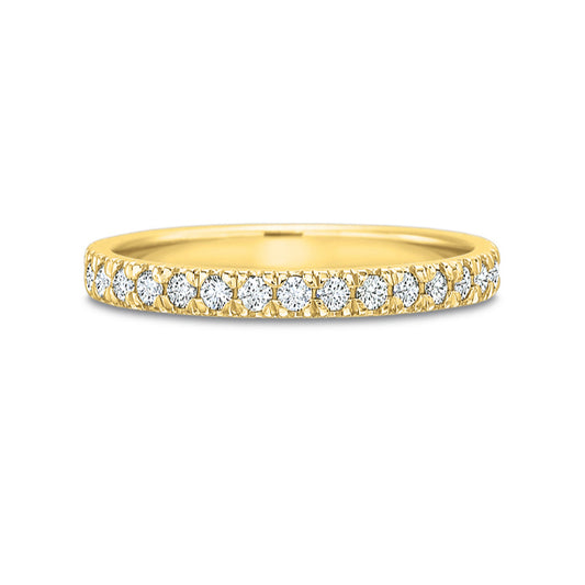 18K Yellow Gold French Cut Diamond Band