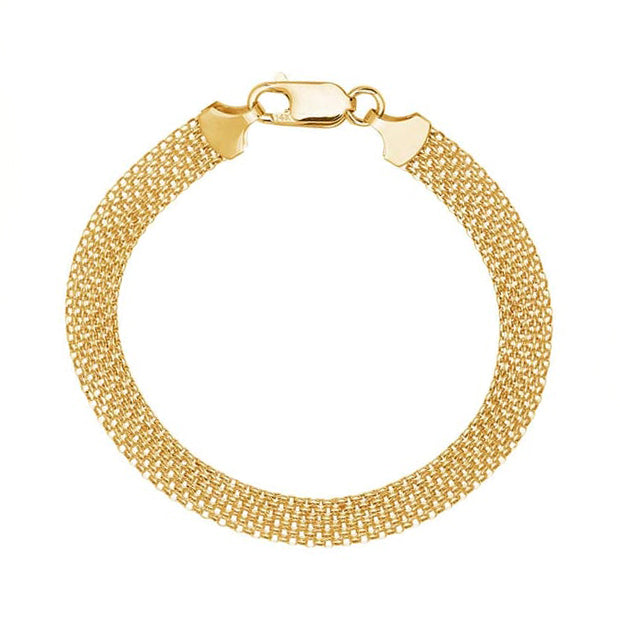 14k Yellow Gold Bismark Chain Bracelet