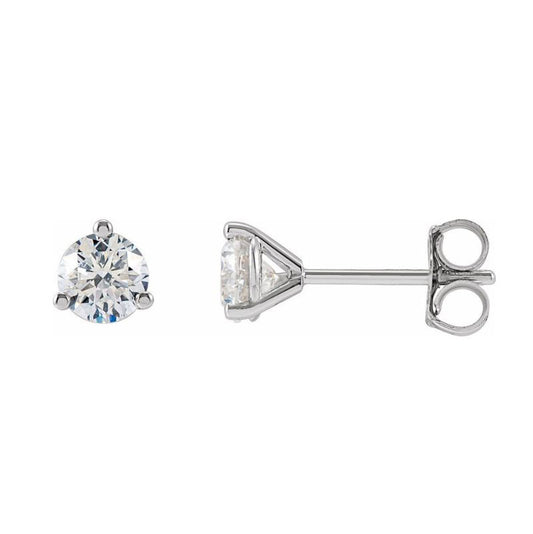 14k 3/4CT Lab-Created Diamond Stud Earrings