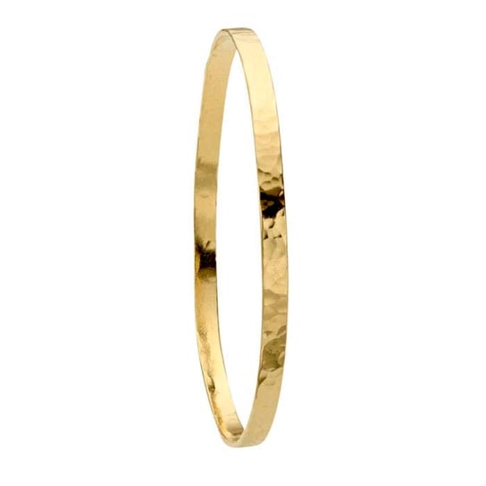 14KGF Hammered Stacking Bangle Bracelet