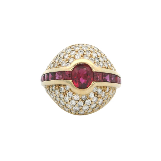 Estate Collection Vintage 1960's Ruby & Diamond Ring