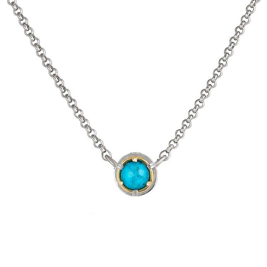 Anatoli Collection Round Chrysocolla Pendant (sml)