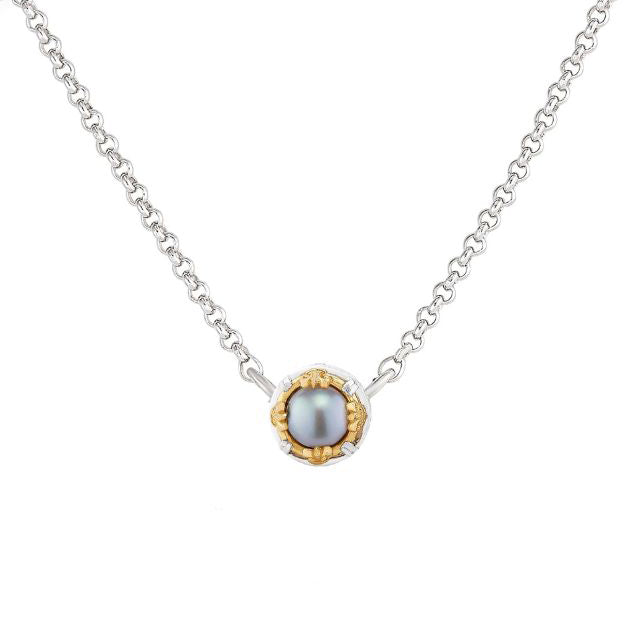 Anatoli Collection Gray Freshwater Pearl Necklace (sml)