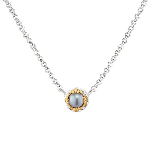 Anatoli Collection Gray Freshwater Pearl Necklace (sml)