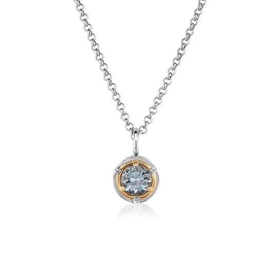 Anatoli Collection Aquamarine Necklace (sml)