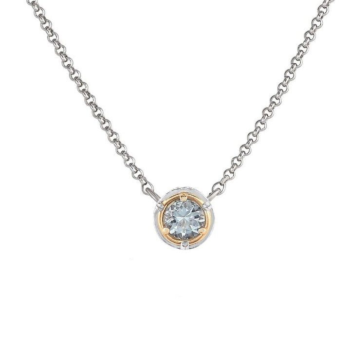Anatoli Collection Aquamarine Necklace (sml)