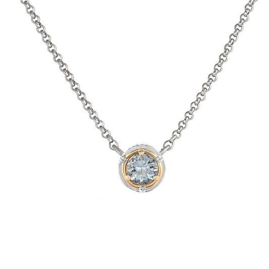 Anatoli Collection Aquamarine Necklace (sml)