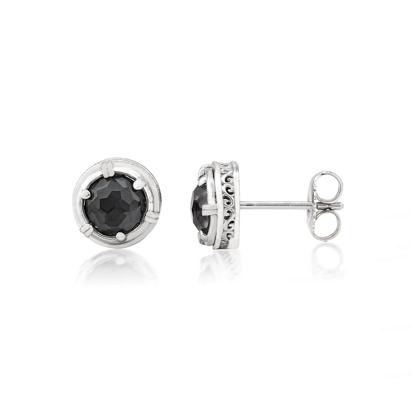 Anatoli Collection Hematite Stud Earrings (sml)