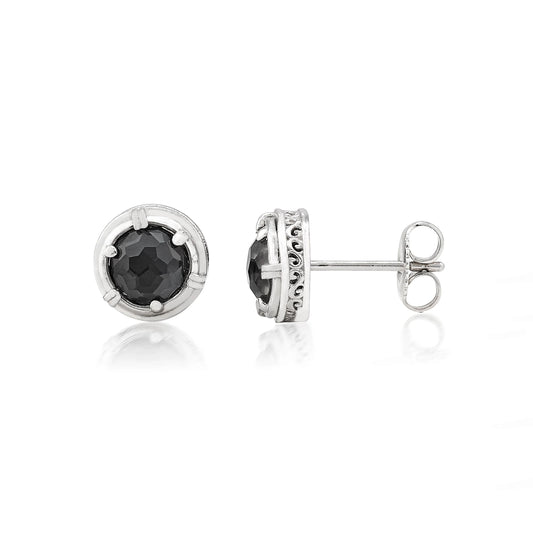 Anatoli Collection Hematite Stud Earrings (sml)