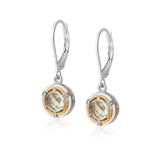 Anatoli Collection Green Amethyst Earrings (sml)