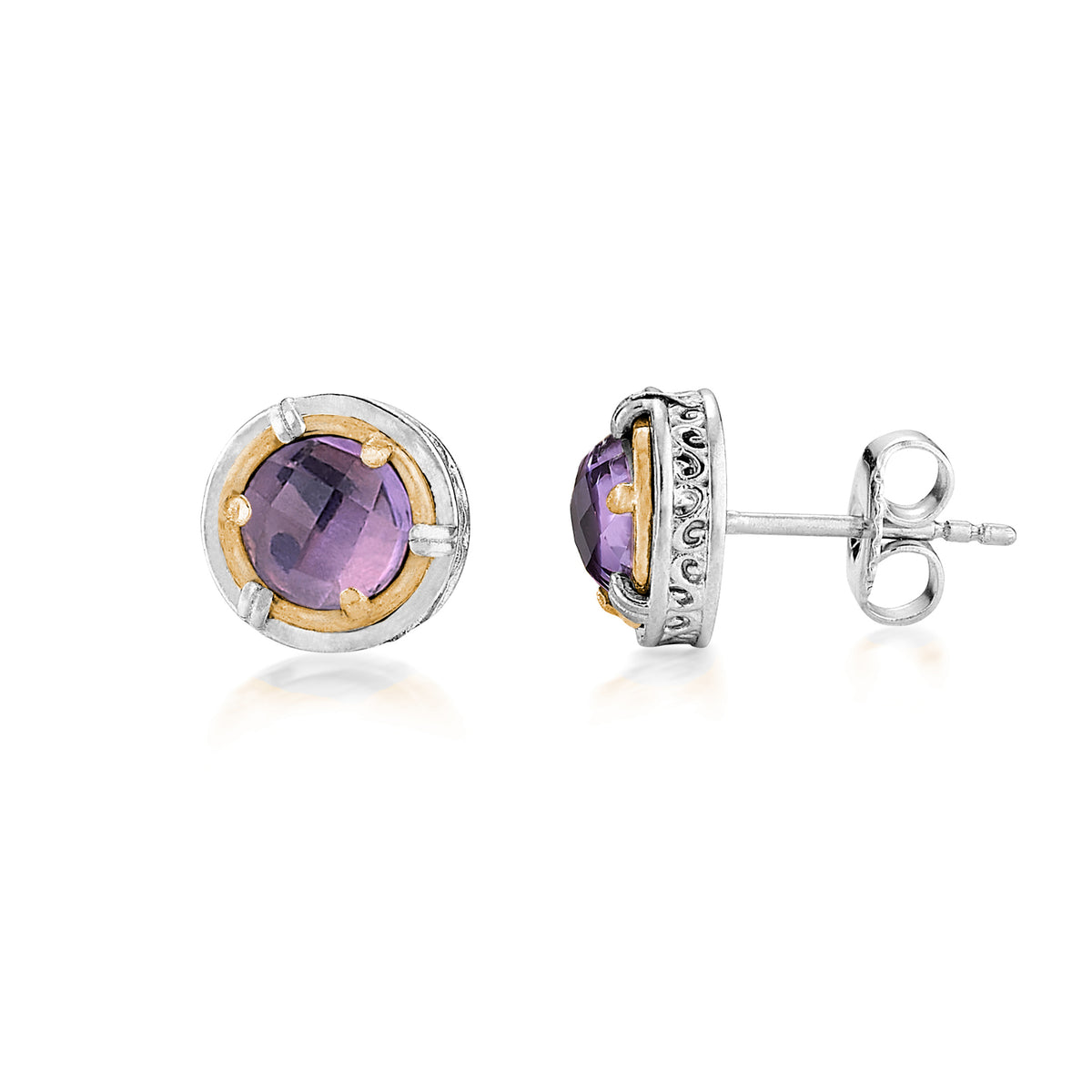 Anatoli Collection Amethyst Stud Earrings (sml)