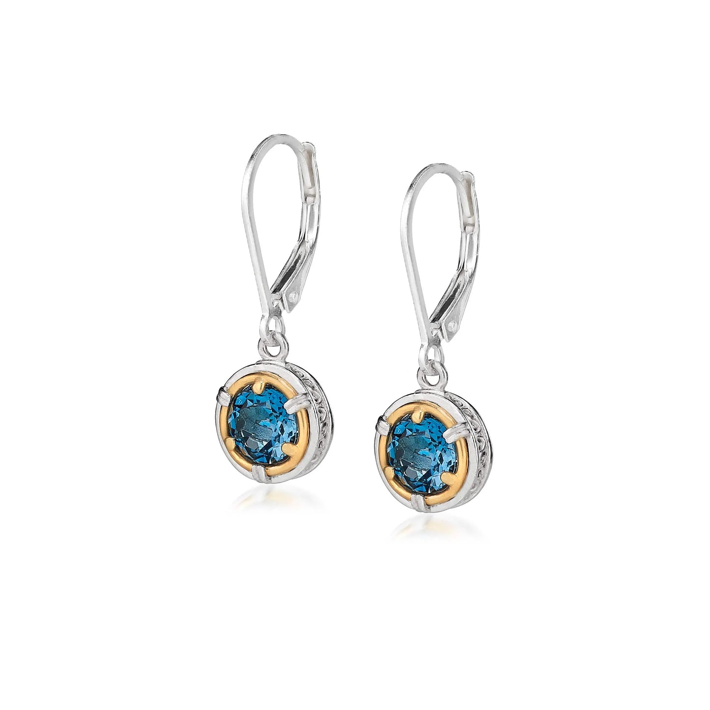 Anatoli Collection London Blue Topaz Earrings (sml)