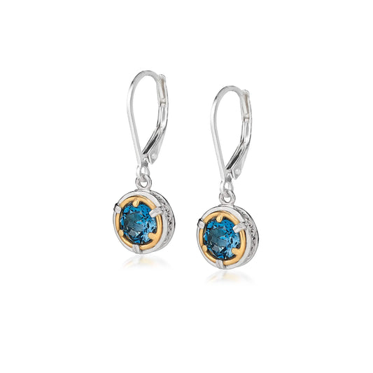 Anatoli Collection London Blue Topaz Earrings (sml)