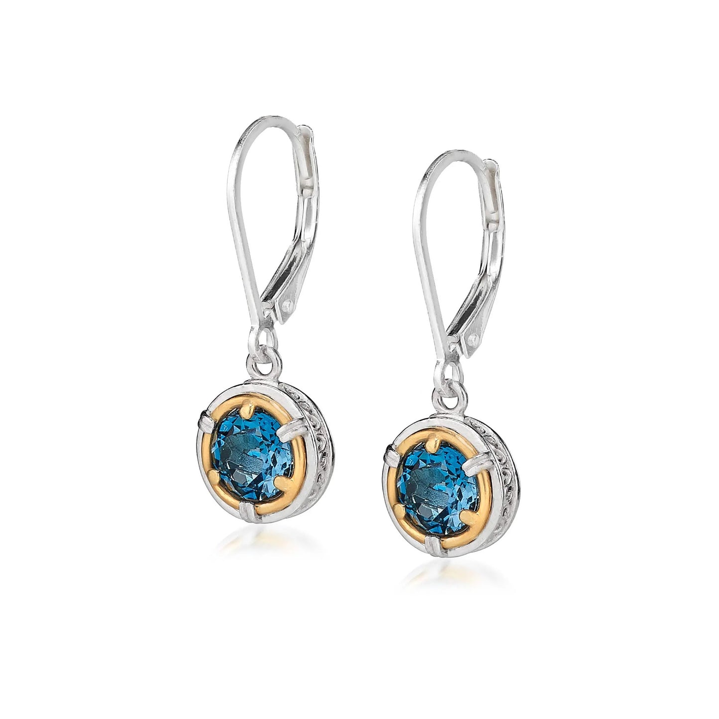Anatoli Collection London Blue Topaz Earrings (sml)