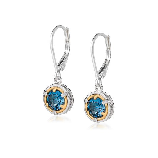 Anatoli Collection London Blue Topaz Earrings (sml)