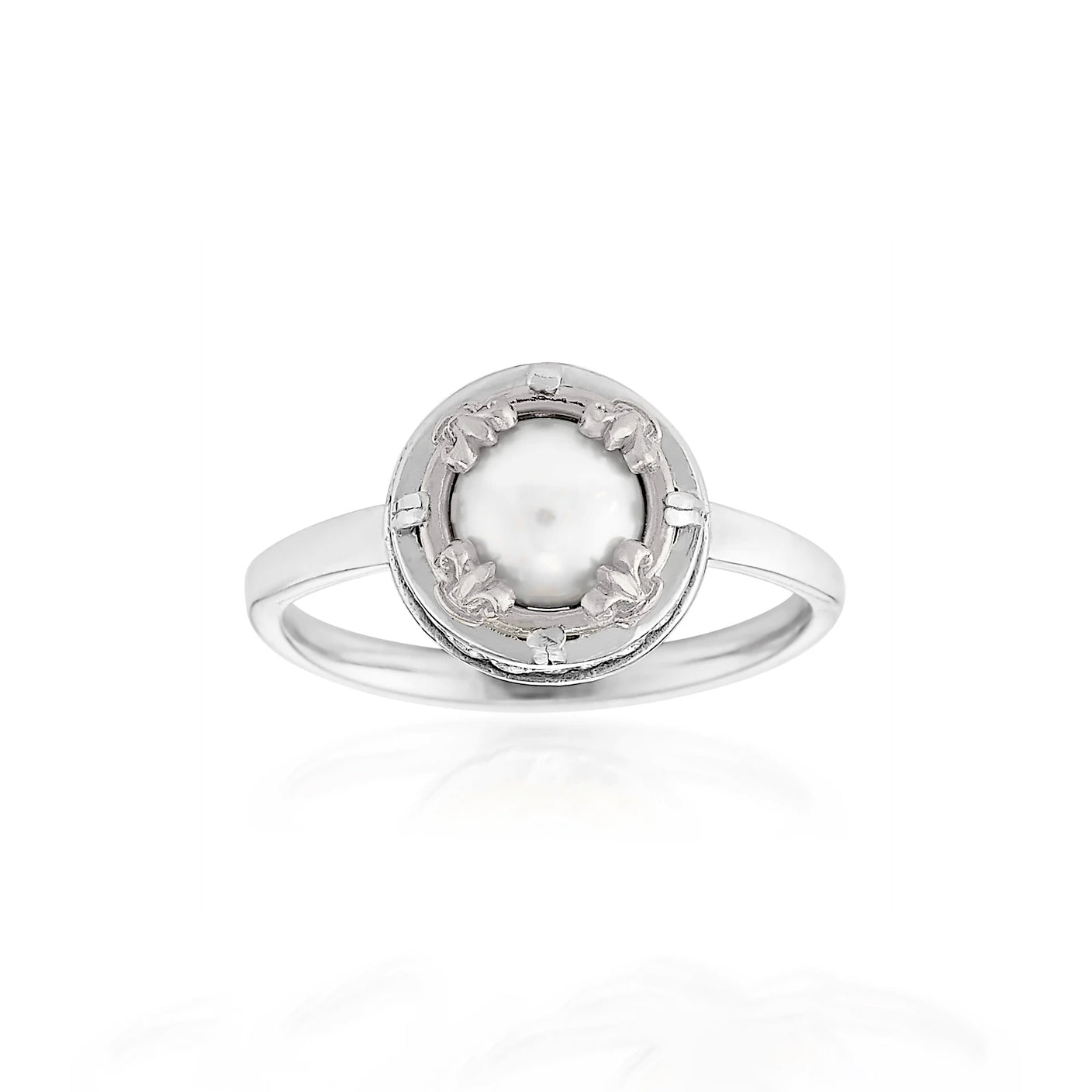 Anatoli Collection White Freshwater Pearl Ring (sml)
