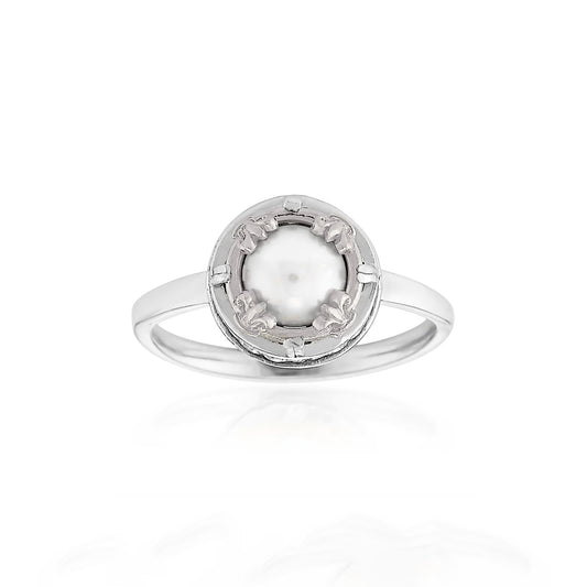 Anatoli Collection White Freshwater Pearl Ring (sml)