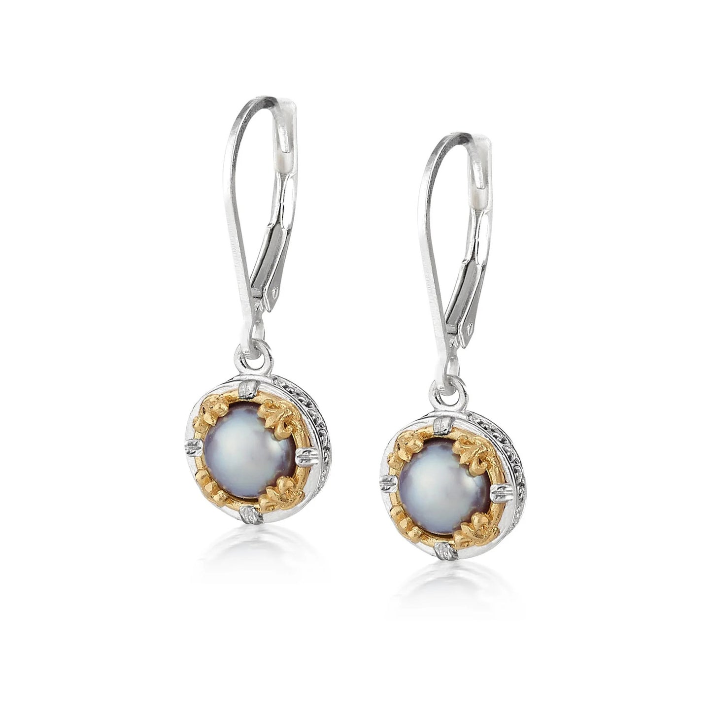 Anatoli Collection Gray Pearl Drop Earrings (sml)