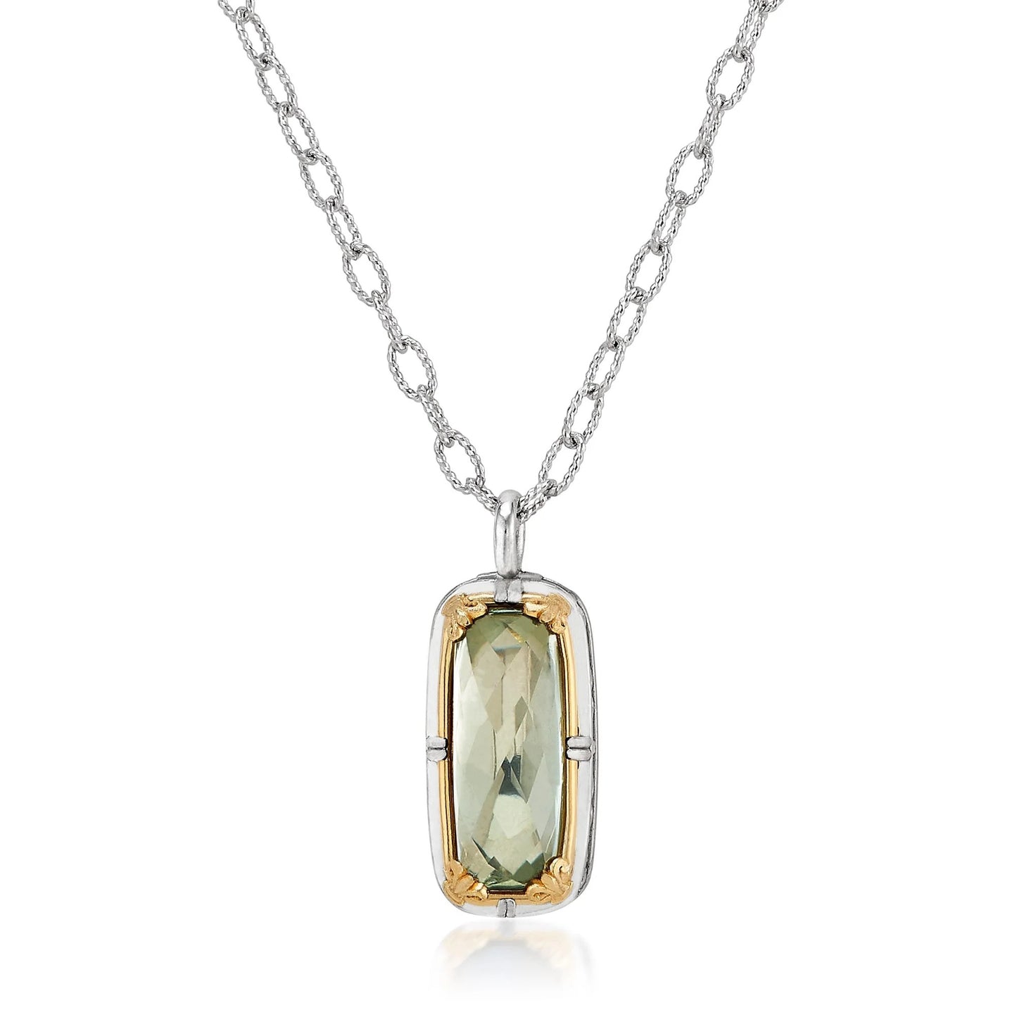 Anatoli Collection Green Amethyst Pendant