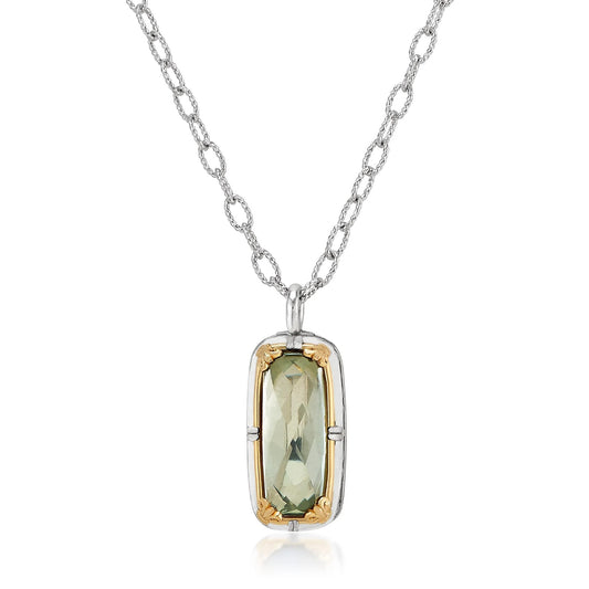 Anatoli Collection Green Amethyst Pendant