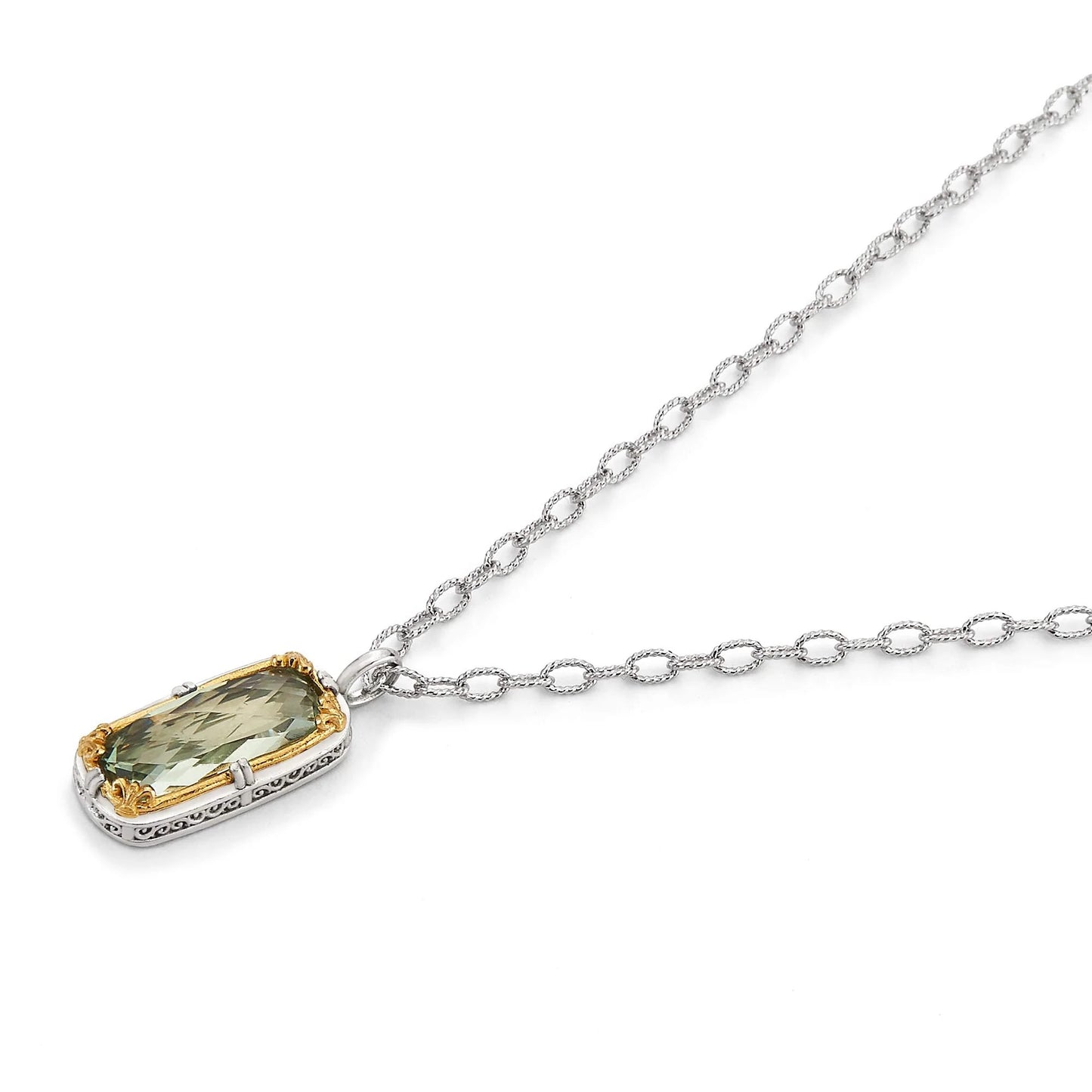 Anatoli Collection Green Amethyst Pendant