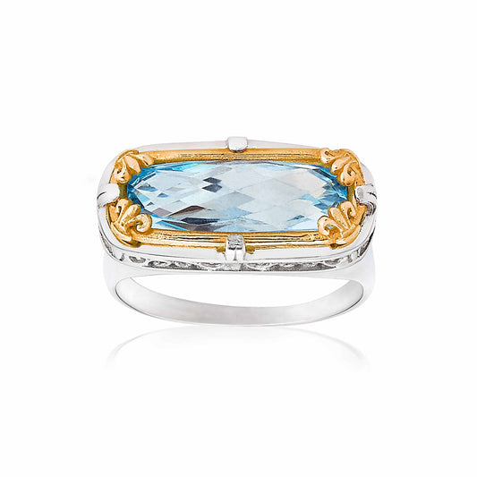 Anatoli Collection Blue Topaz Ring