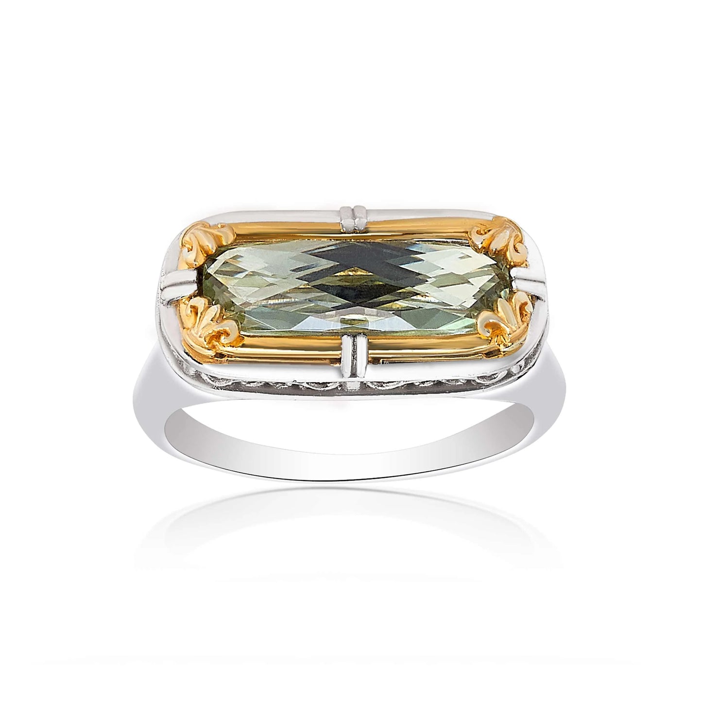 Anatoli Collection Green Amethyst Ring