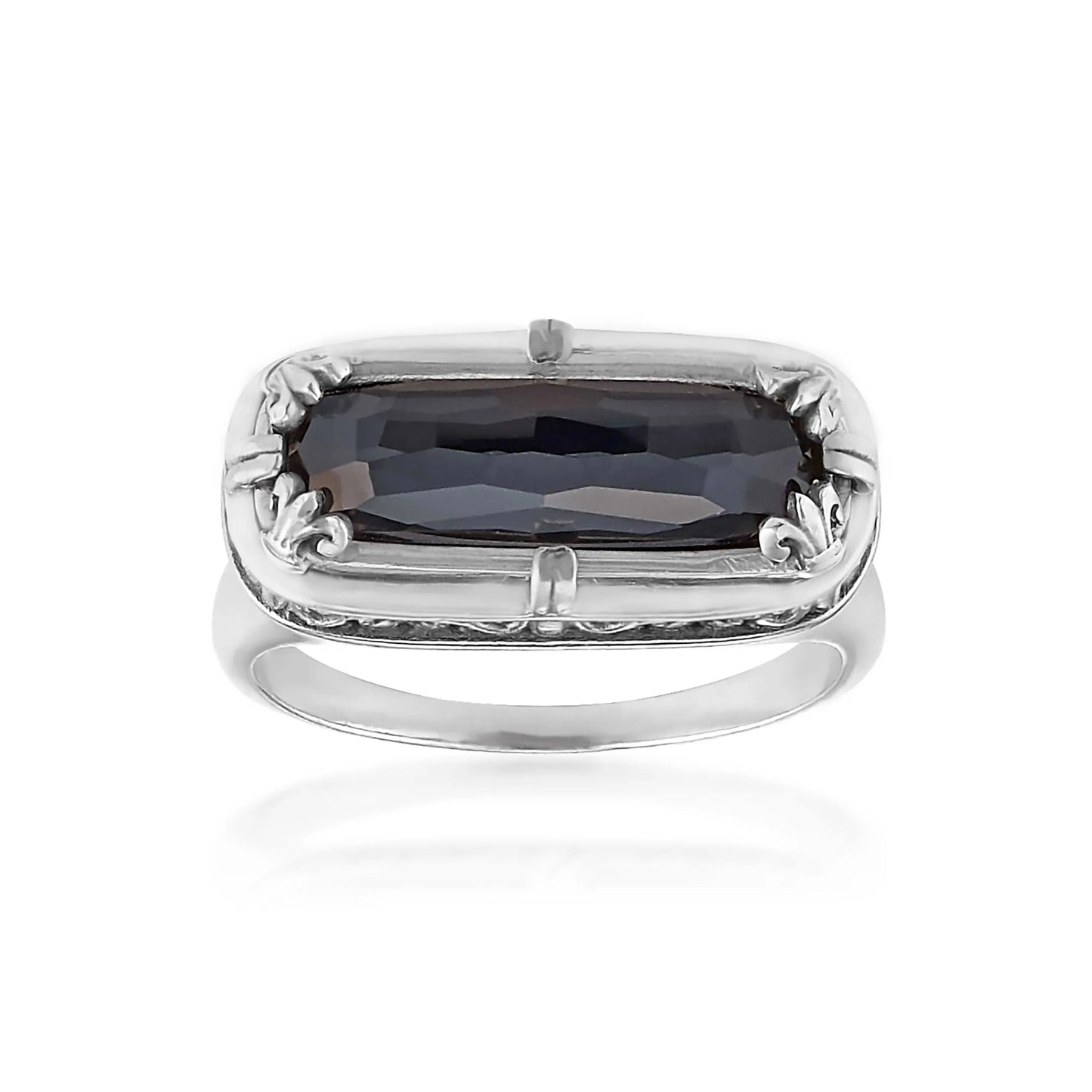 Anatoli Collection Hematite Ring