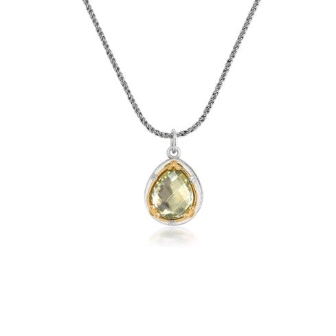 Anatoli Collection Green Amethyst Necklace