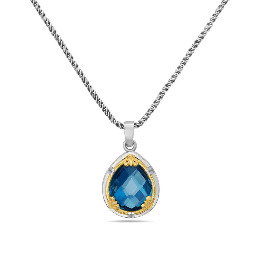Anatoli Collection London Blue Topaz Necklace
