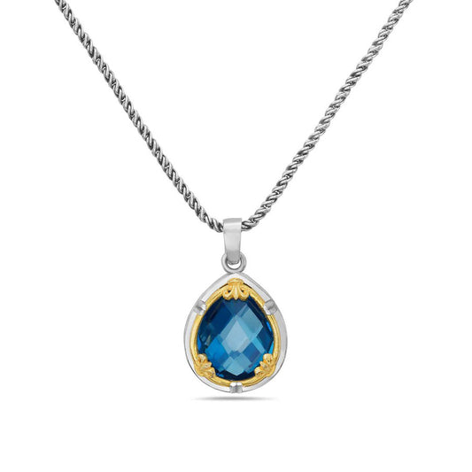 Anatoli Collection London Blue Topaz Necklace