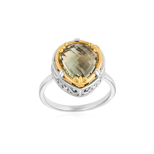 Anatoli Collection Green Amethyst Ring