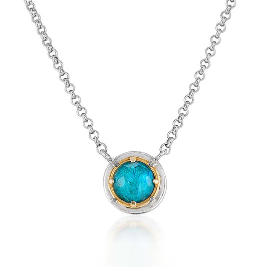 Anatoli Collection Round Chrysocolla Necklace (med)