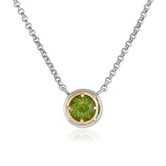 Anatoli Collection Round Peridot Necklace (med)