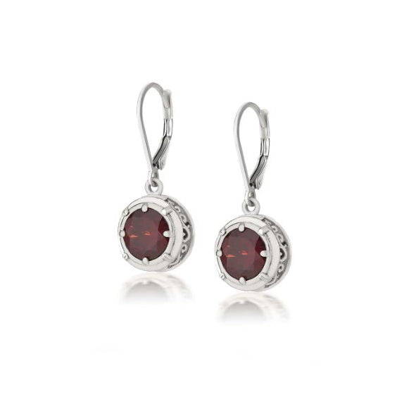 Anatoli Collection Garnet Drop Earrings (med)