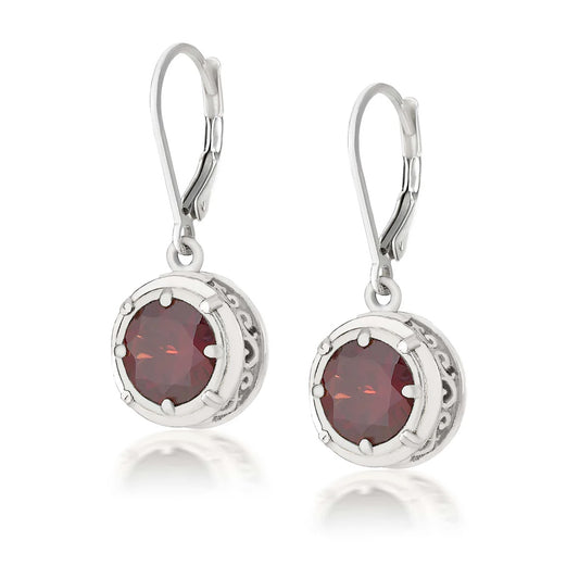 Anatoli Collection Garnet Drop Earrings (med)
