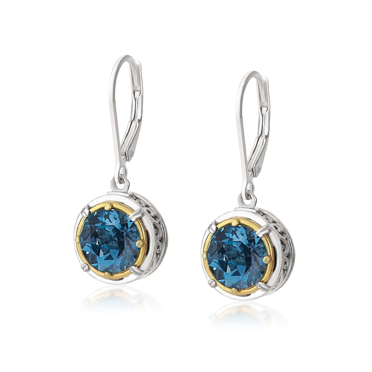 Anatoli Collection London Blue Topaz Earrings (med)