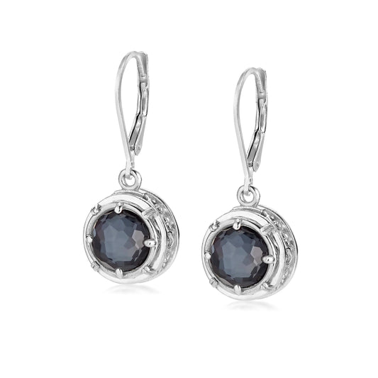 Anatoli Collection Hematite Drop Earrings (med)