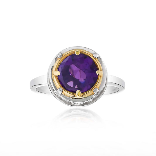 Anatoli Collection Sterling & Vermeil Amethyst Ring (med)