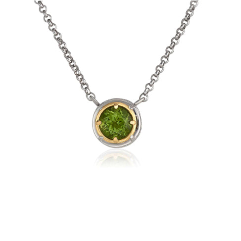 Anatoli Collection Round Peridot Necklace (med)
